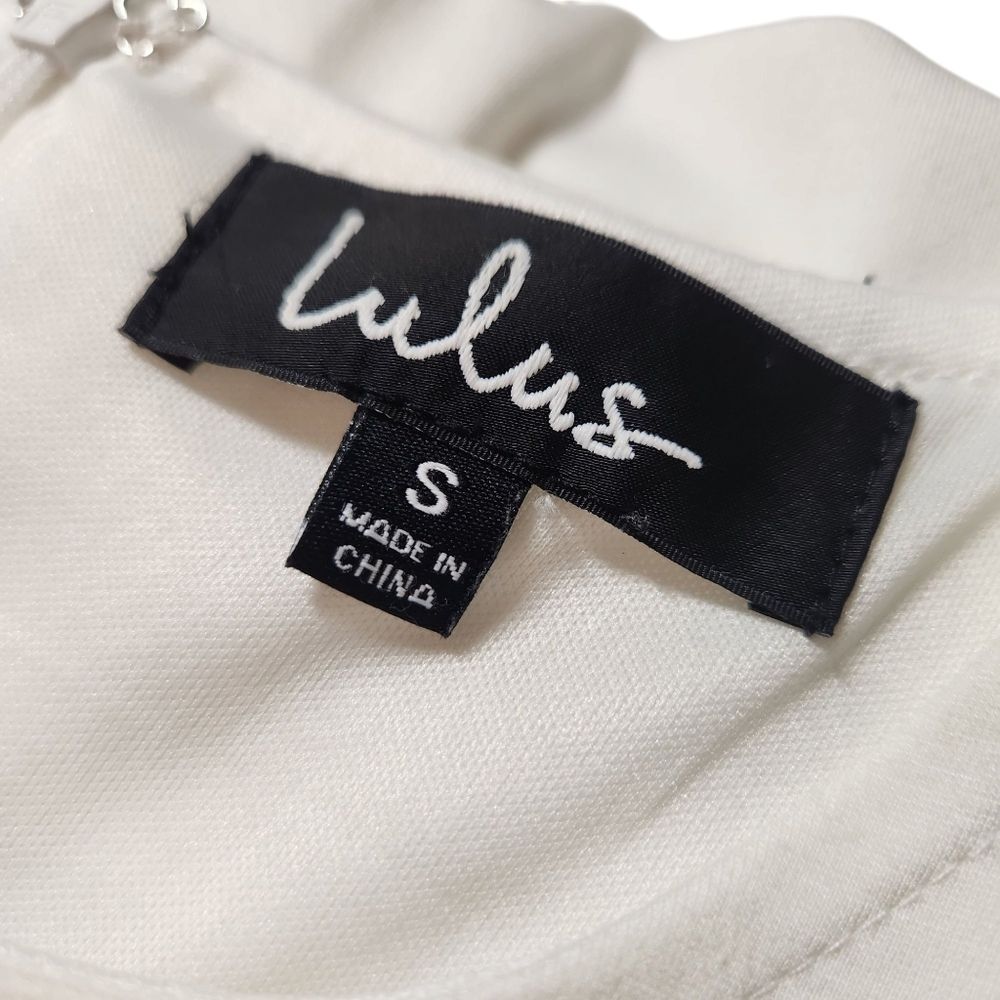 Lulus Gimme Some Flair White Flounce Bell Sleeve Bodycon Mini Dress Sexy‎ Boho S - Picture 14 of 16